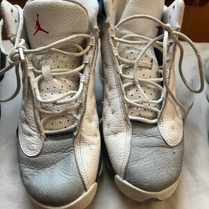 White and Gray Athletic Sneakers